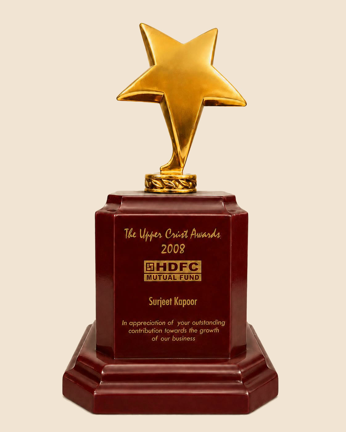 FY 2008–09 Upper Crest Awards record from HDFC Mutual Fund